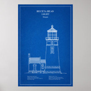 Heceta Head Lighthouse - Oregon - AD Poster