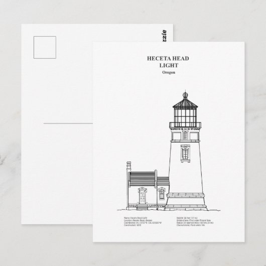 Heceta Head Lighthouse - Oregon - BD Postkarte (Vorne/Hinten)