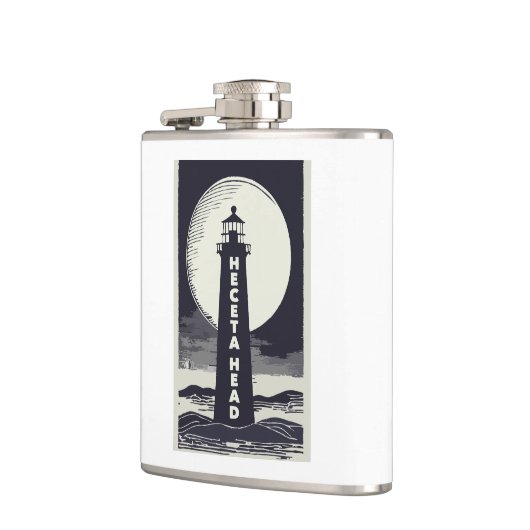 Heceta Head Lighthouse Oregon Moon Flachmann (Links)