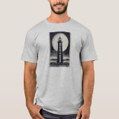 Heceta Head Lighthouse Oregon Moon T-Shirt (Vorderseite)