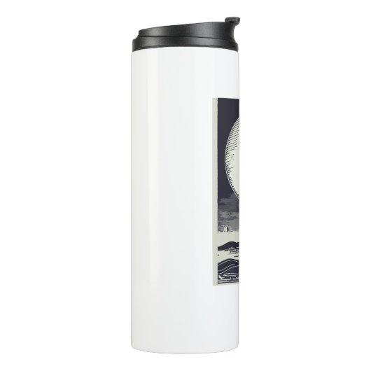 Heceta Head Lighthouse Oregon Moon Thermosbecher (Nach links gedreht)