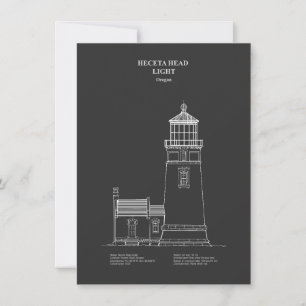 Heceta Head Lighthouse - Oregon - PD Mitteilungskarte
