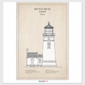 Heceta Head Lighthouse - Oregon - SBD Aufkleber (Blatt)