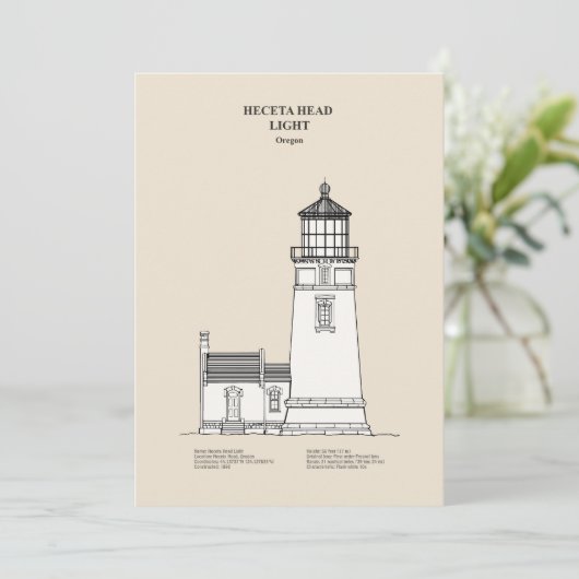 Heceta Head Lighthouse - Oregon - SBD Dankeskarte (Stehend Vorderseite)