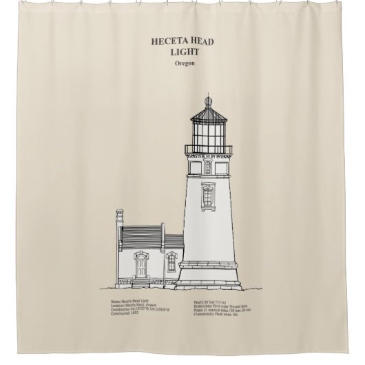 Heceta Head Lighthouse - Oregon - SBD Duschvorhang (Vorderseite)