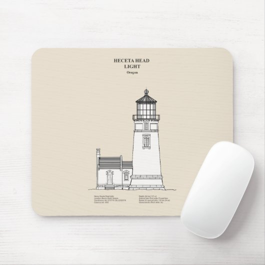 Heceta Head Lighthouse - Oregon - SBD Mousepad (Mit Mouse)