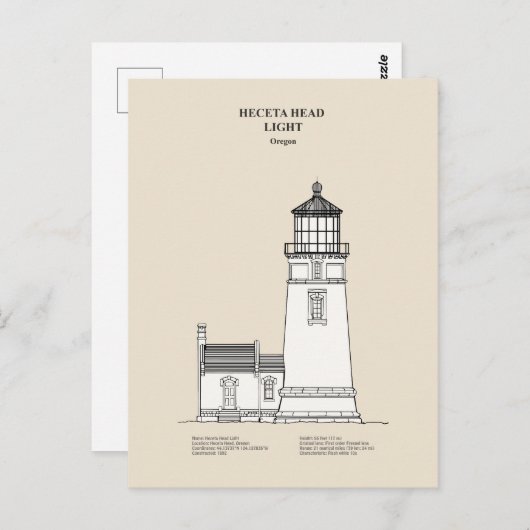 Heceta Head Lighthouse - Oregon - SBD Postkarte (Vorne/Hinten)