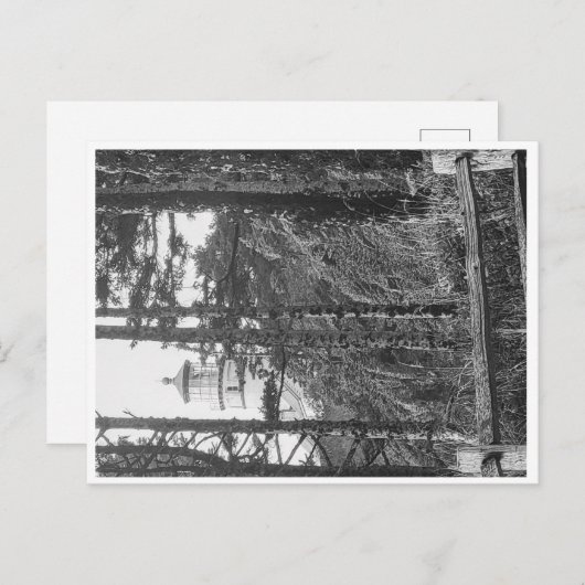 Heceta Head Lighthouse Postcard b&w Postkarte (Vorne/Hinten)