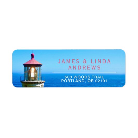 Heceta Head Lighthouse Red Return Address Label (Vorne)