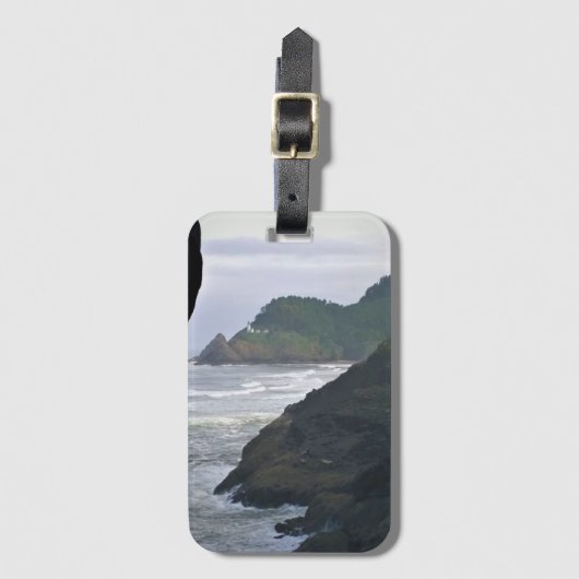 Heceta Head Lighthouse & Sea Lions, OR Gepäckanhänger (Vorderseite Vertikal)