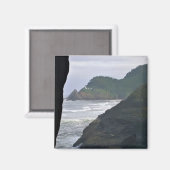 Heceta Head Lighthouse & Sea Lions, OR Magnet (Vorderseite/Rückseite)