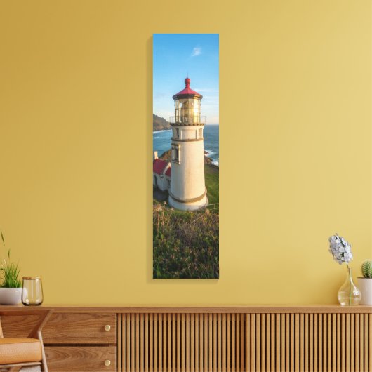 Heceta Head Lighthouse Vertikale Leinwand Kunst (Insitu (Wohnzimmer))