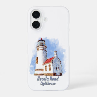 Heceta Head Lighthouse Watercolor - Oregon iPhone 16 Hülle