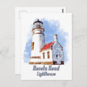 Heceta Head Lighthouse Watercolor - Oregon Postkarte (Vorne/Hinten)