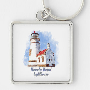 Heceta Head Lighthouse Watercolor - Oregon Schlüsselanhänger