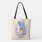 Heceta Head Lighthouse Watercolor - Oregon Tasche (Rückseite)