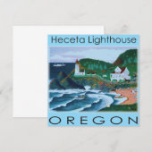Heceta-Leuchtturm Einladung (Vorne/Hinten)