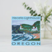 Heceta-Leuchtturm Einladung (Stehend Vorderseite)