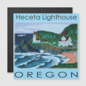 Heceta-Leuchtturm Magneteinladung (Vorne/Hinten)