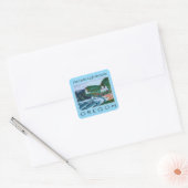 Heceta-Leuchtturm Quadratischer Aufkleber (Umschlag)