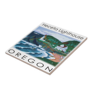 Heceta Lighthouse Fliese