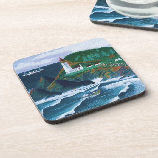 Heceta Lighthouse Getränkeuntersetzer (Linke Seite)