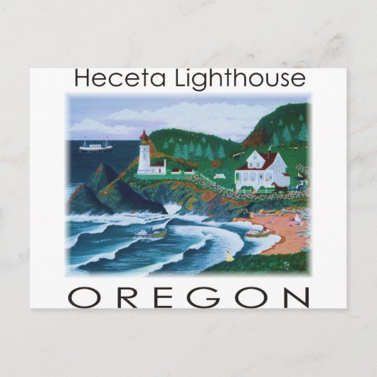 Heceta Lighthouse Postkarte (Vorderseite)