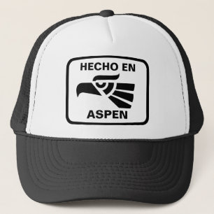 Hecho en Aspen personalizado Gewohnheit Truckerkappe