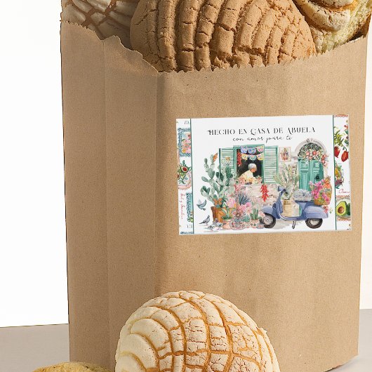 Hecho en Casa de Abuela Kitchen Label Lebensmitteletikett