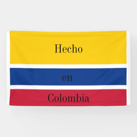 Hecho en Colombia Flag Banner (Horizontal)