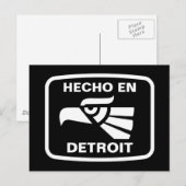 Hecho en Detroit personalizado Custom personalisie Postkarte (Vorne/Hinten)
