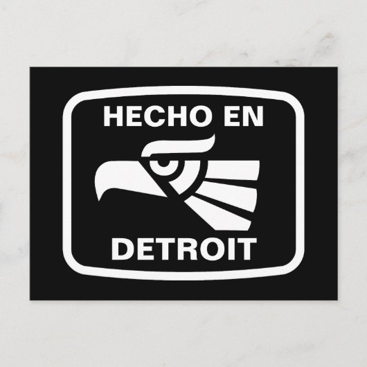Hecho en Detroit personalizado Custom personalisie Postkarte (Vorderseite)