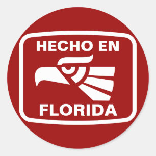 Hecho en Florida personalizado Custom personalisie Runder Aufkleber