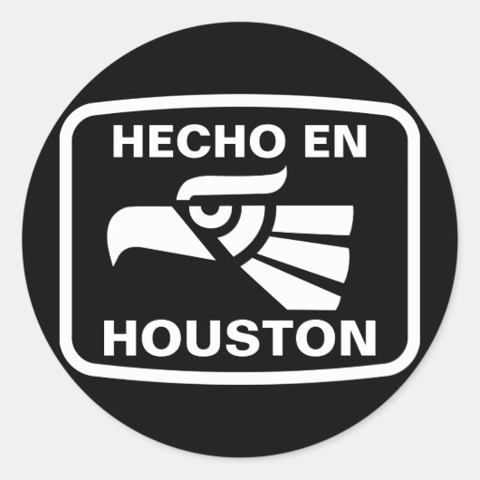 Hecho en Houston personalizado Custom personalisie Runder Aufkleber (Vorderseite)