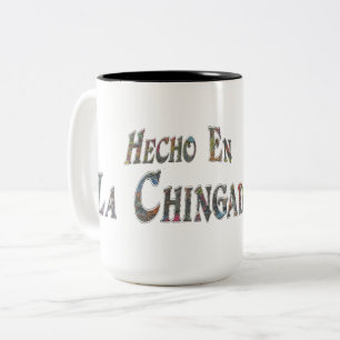 Hecho En La Chingada Zweifarbige Tasse