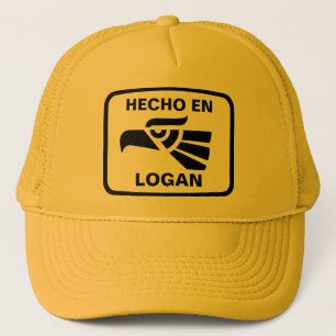 Hecho en Logan personalizado Gewohnheit Truckerkappe
