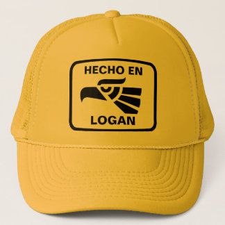 Hecho en Logan personalizado Gewohnheit Truckerkappe