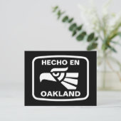 Hecho en Oakland personalizado Custom personalisie Postkarte (Stehend Vorderseite)
