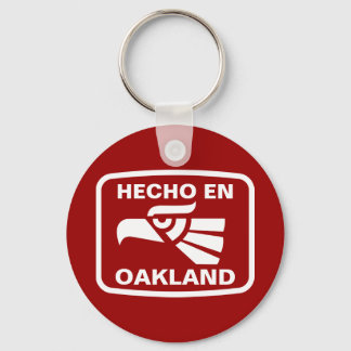 Hecho en Oakland personalizado Custom personalisie Schlüsselanhänger