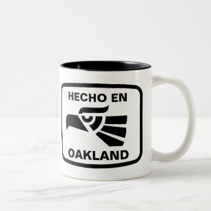 Hecho en Oakland personalizado Gewohnheit Zweifarbige Tasse