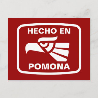 Hecho en Pomona personalizado Custom personalisier Postkarte