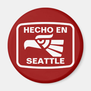 Hecho en Seattle personalizado Gewohnheit Magnet