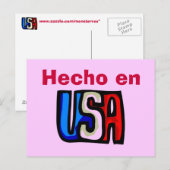 Hecho en USA Postcard Postkarte (Vorne/Hinten)