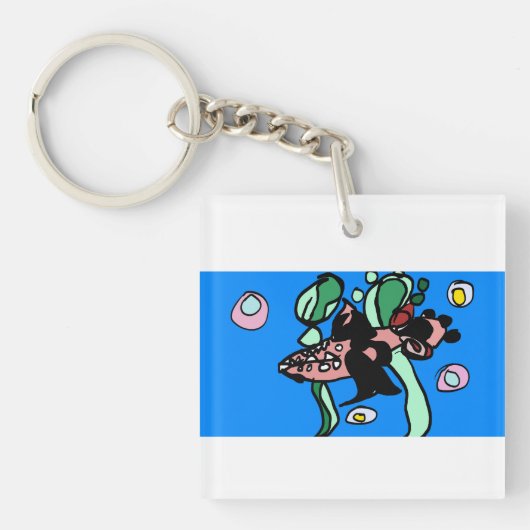 Hecht Kunst Schlüsselanhänger (Vorderseite)