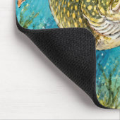 Hecht mit Ruheständler-Mütze Mousepad (Ecke)