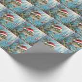 Hecht mit Santa-Hut Geschenkpapier (Ecke)