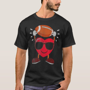 Hecht Playing American Football Valentinstag Spo T-Shirt