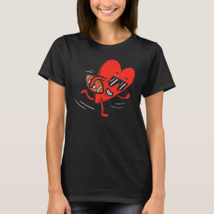 Hecht Playing American Football Valentinstag Spo T-Shirt