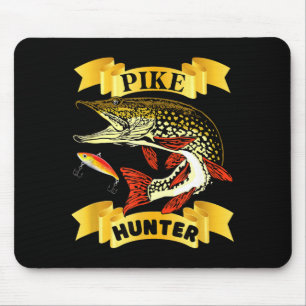 Hechtjäger Raubfisch Angler Angeln Liebhaber Mousepad