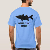 Hechtmakrele-Fischen-Silhouette T-Shirt (Rückseite)